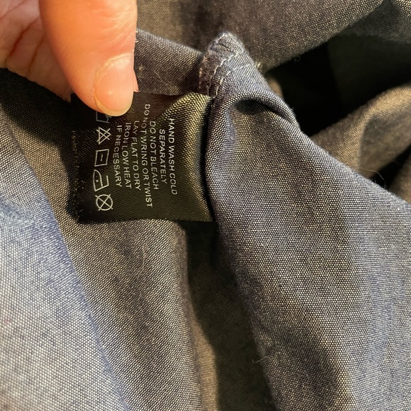 Dark Chambray Denim Blouse - Picture 6 of 6